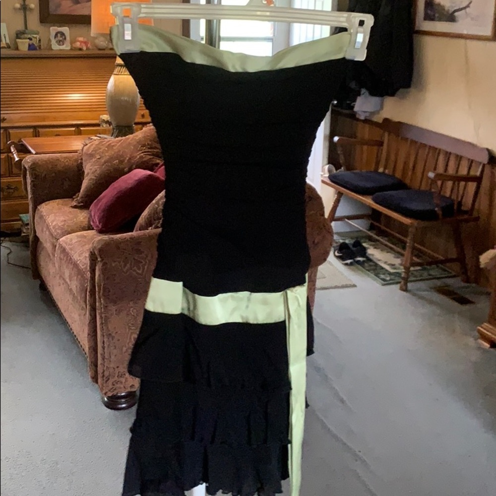 Girls black and green tinker bell dress